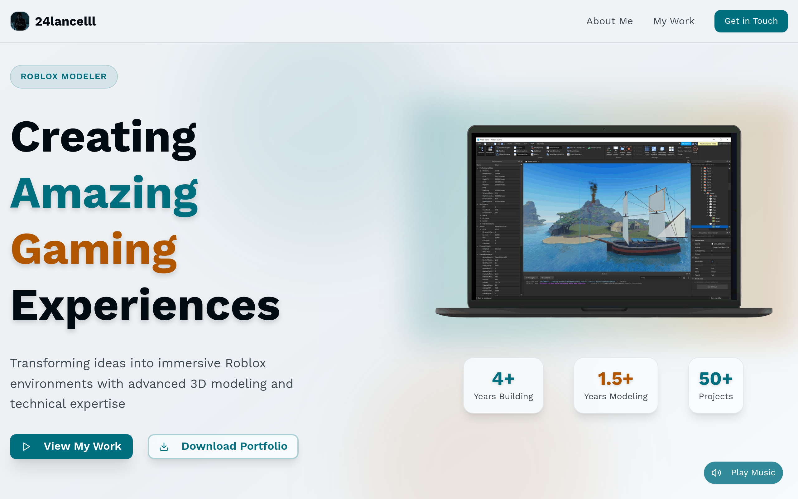 24lancelll Portfolio website screenshot
