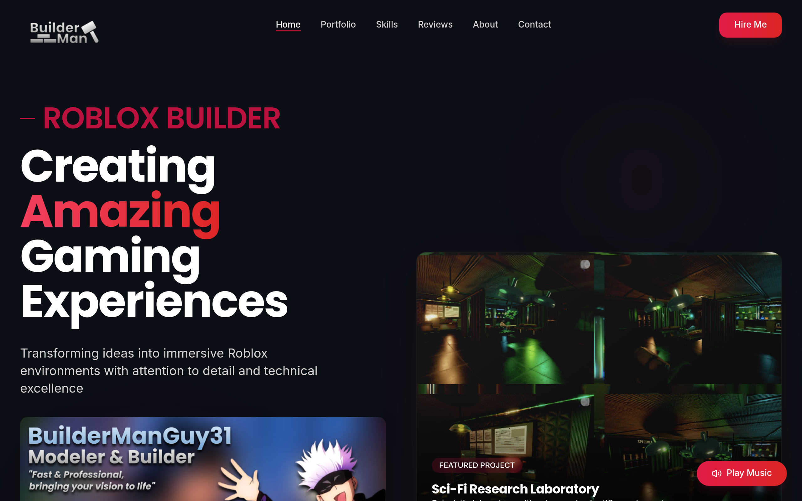 BuilderMan Guy website screenshot