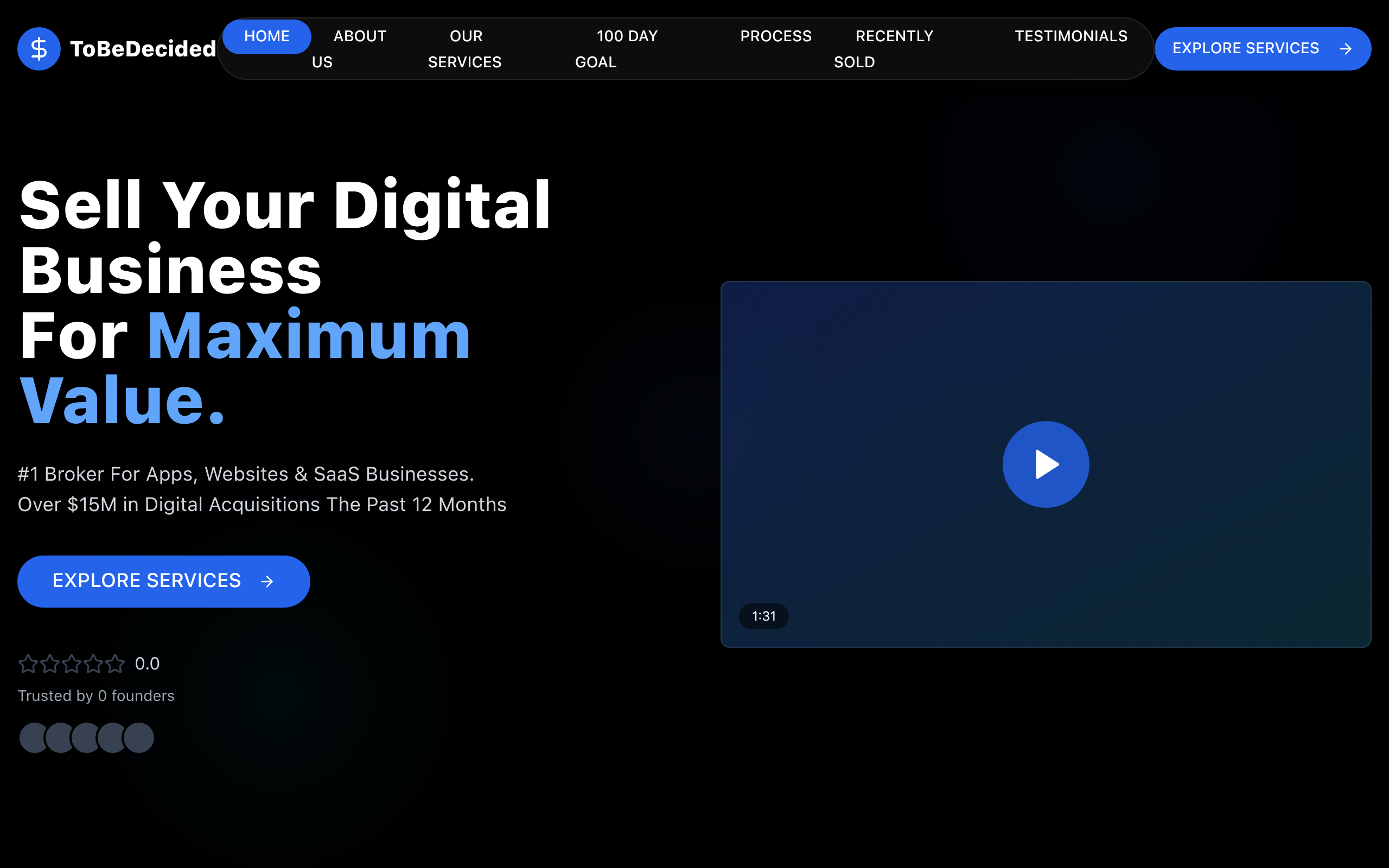 ToBeDecided website screenshot